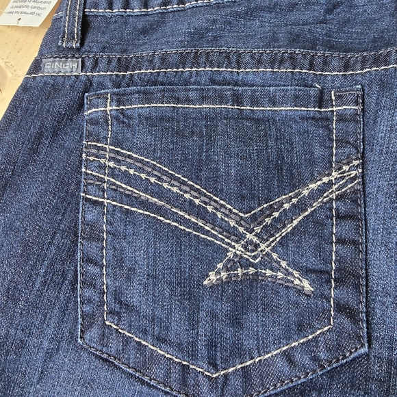 Cinch Ada Mid Rise Relaxed Fit Boot Cut Dark Wash Jeans 33/15 Long NEW - Picture 13 of 14